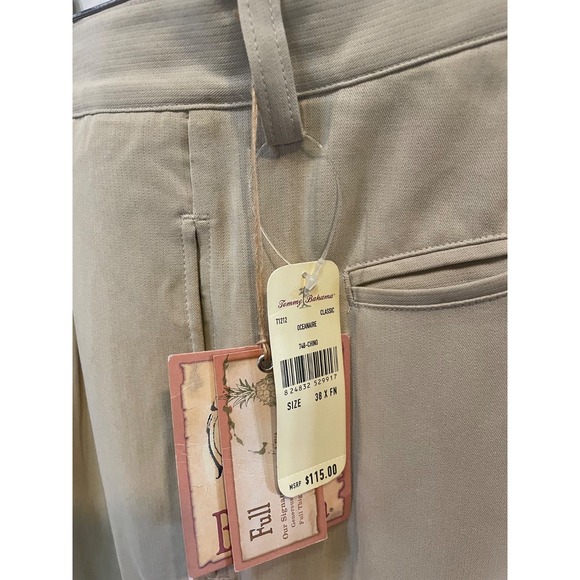 Tommy Bahama Men's Oceanaire Classic Chino Pants 100% Silk Beige Size 38 NWT‎